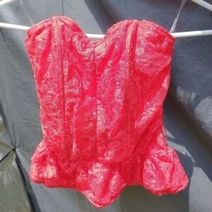 Women's bright orange bustier. Size S.